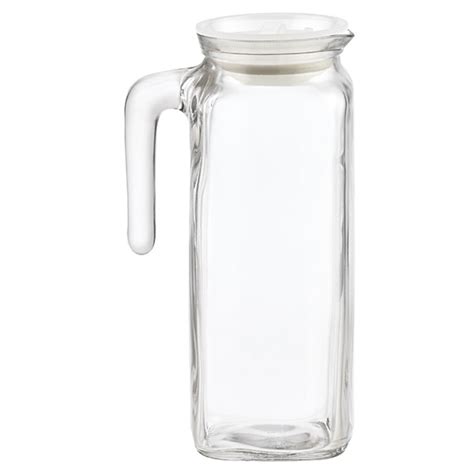 glass refrigerator pitcher|rectangular glass pitcher with lid.